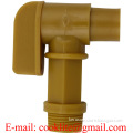 3/4" BSP Thread Polyethylene Barrel Faucet Gold Drum Tap Plastic Spigot